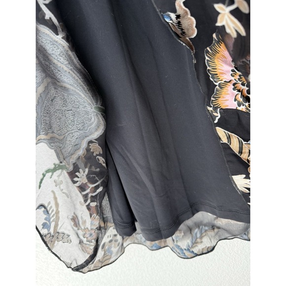 Johnny Was Melina Floral Maxi Dress XS Black Multicolor Velvet Burnout Metallic - Picture 5 of 7